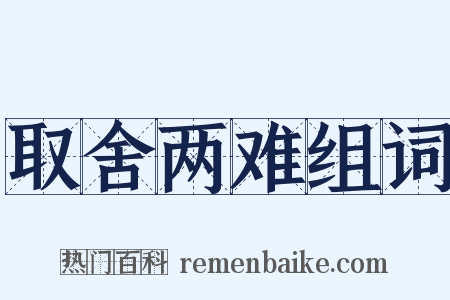 取舍两难组词是什么意思的图片